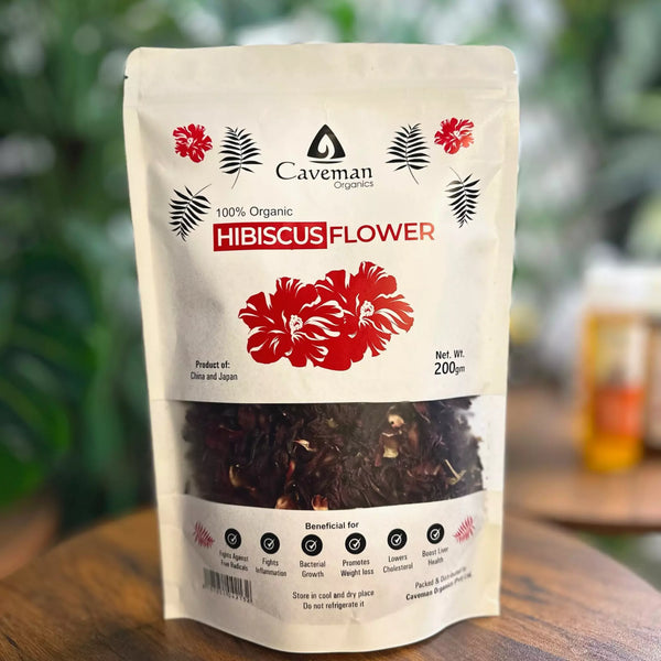 Hibiscus Flower Tea Pack 200gm Front Side